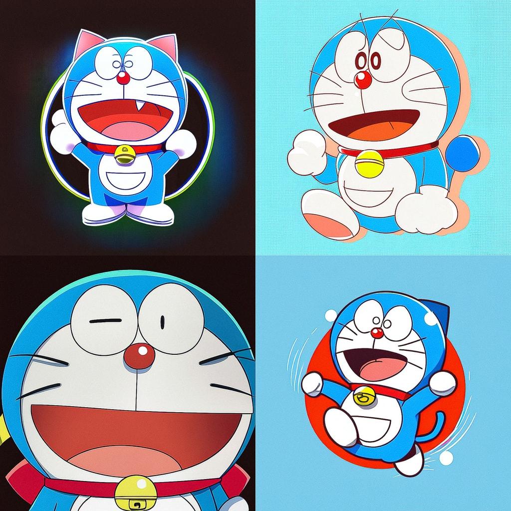 Doraemon style, Midjourney Niji 4, render 1 of 4