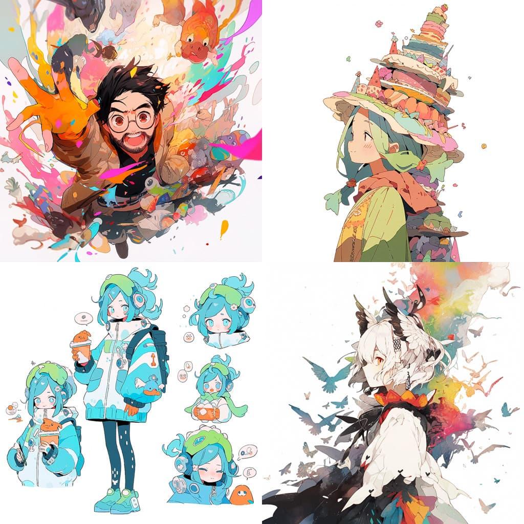 Dr. Seuss style, Midjourney Niji 5, render 1 of 4