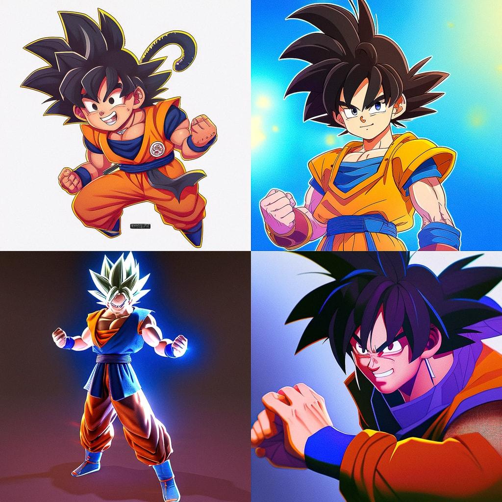 Dragon Ball Z Kakarot style, Midjourney Niji 4, render 1 of 4