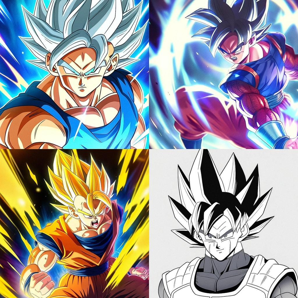 Dragon Ball Z style, Midjourney Niji 4, render 1 of 4