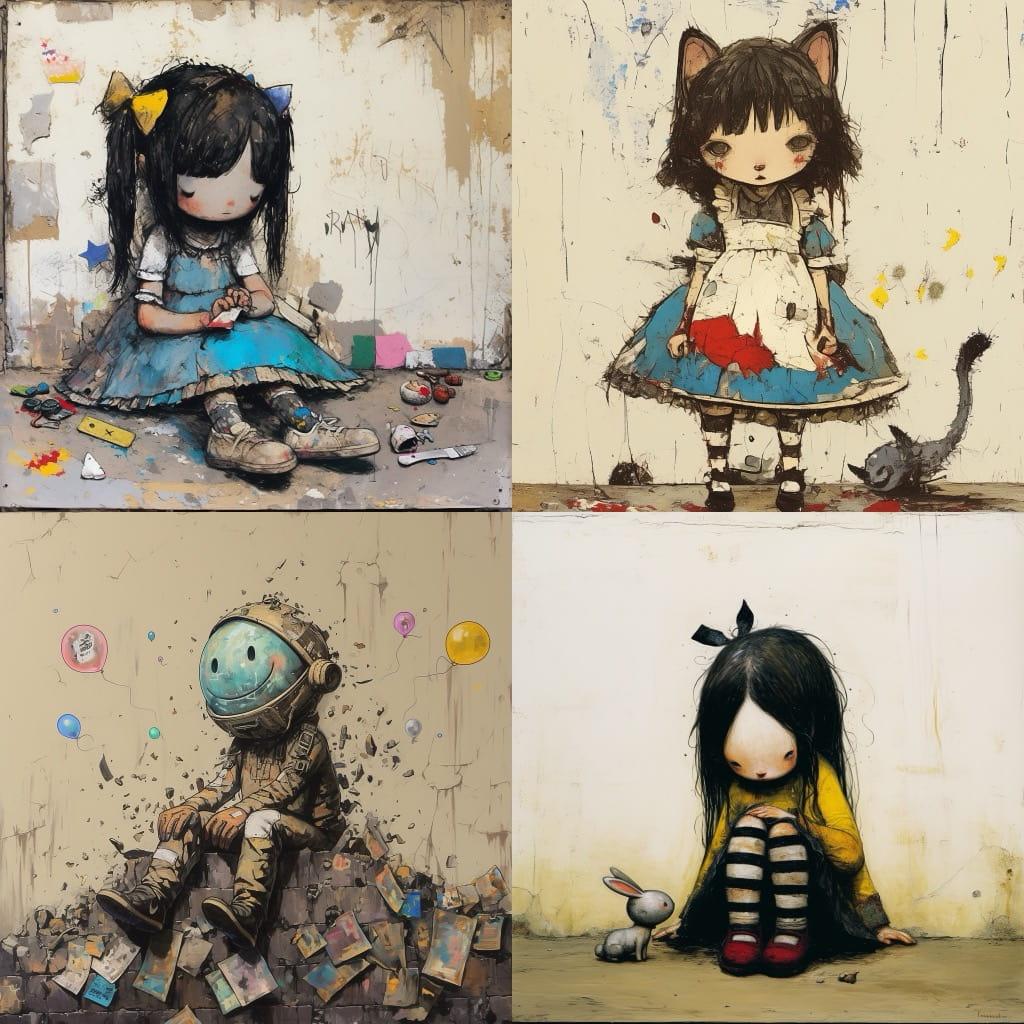 Dran style, Midjourney Niji 6, render 1 of 4