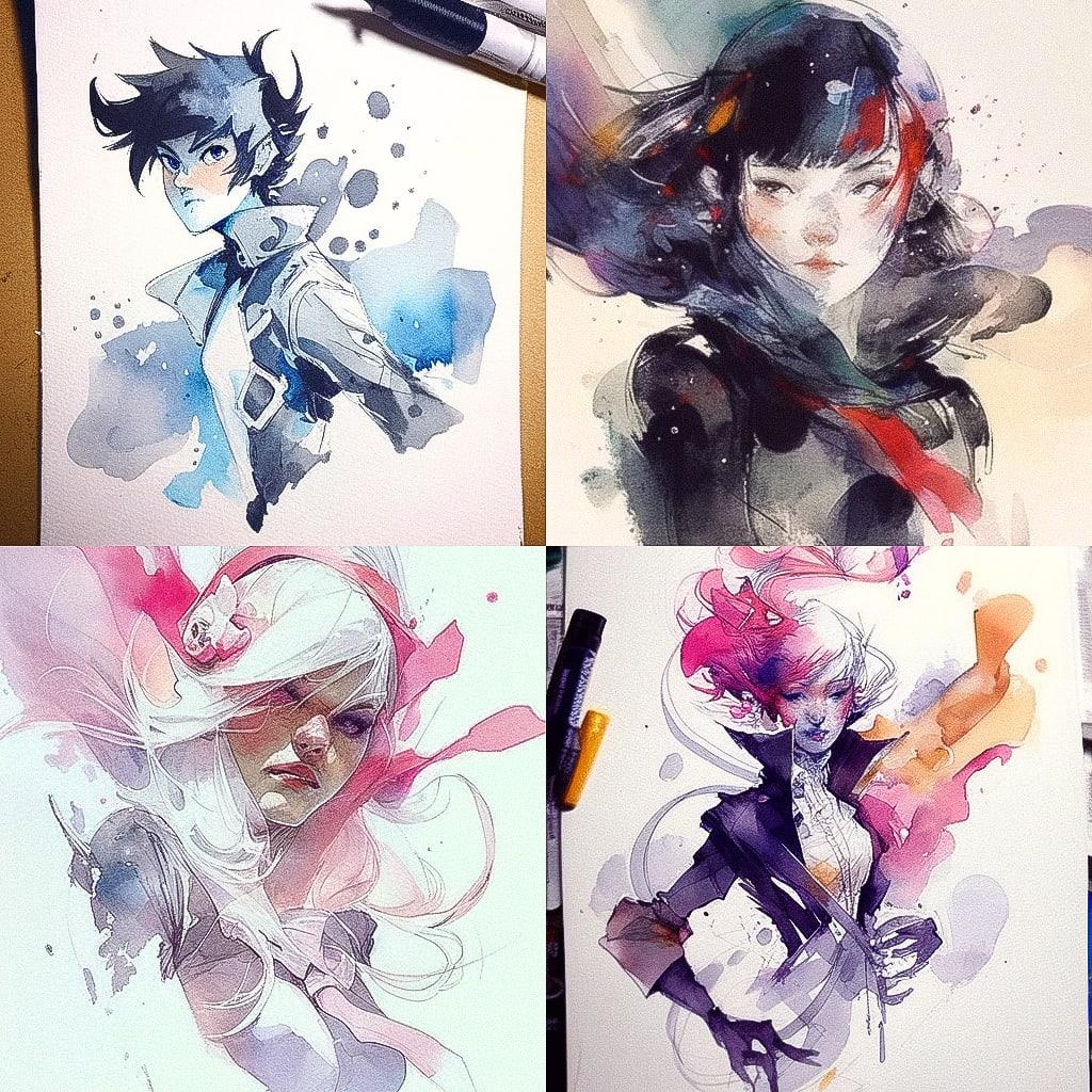 Dustin Nguyen style, Midjourney Niji 4, render 1 of 4