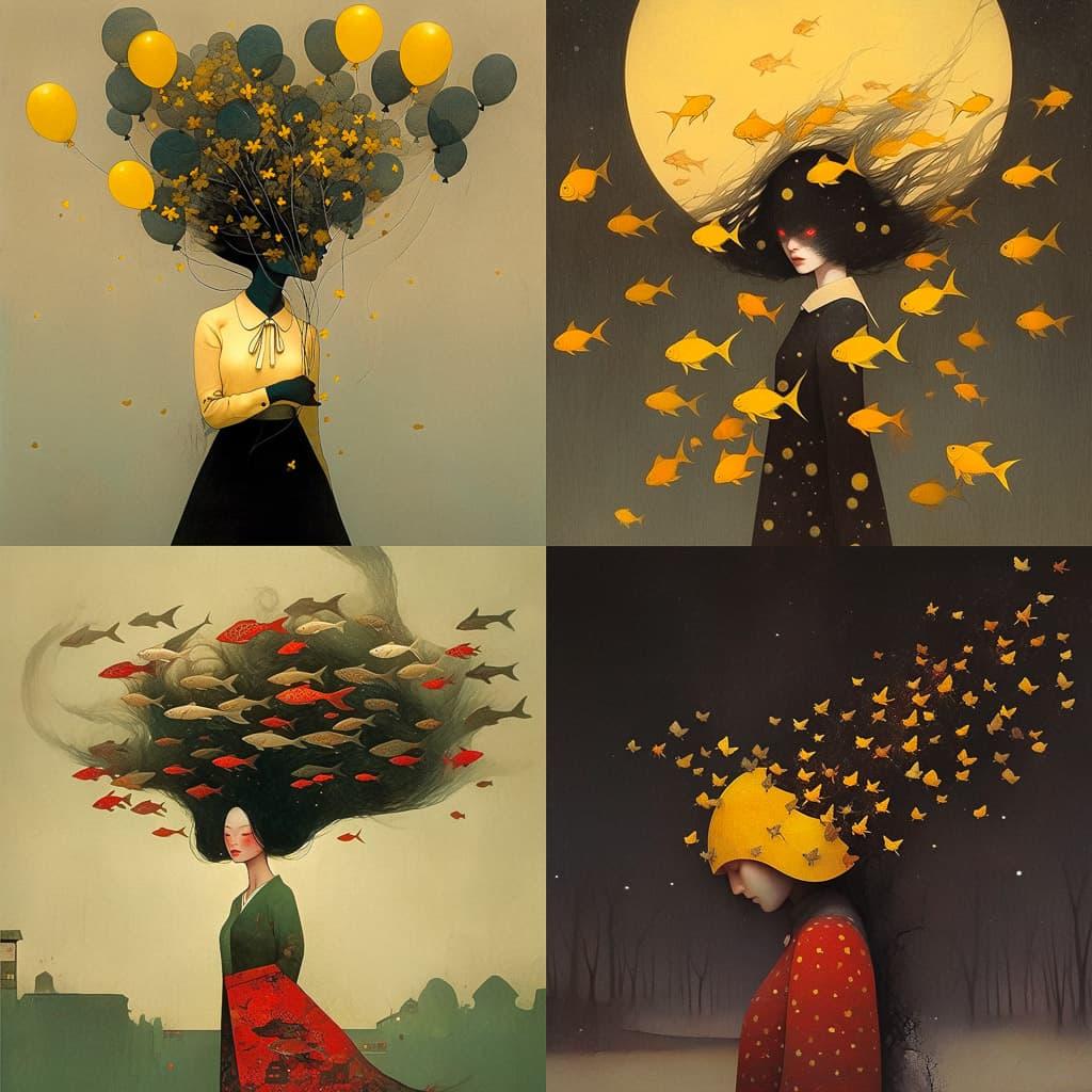 Duy Huynh style, Midjourney Niji 5, render 1 of 4