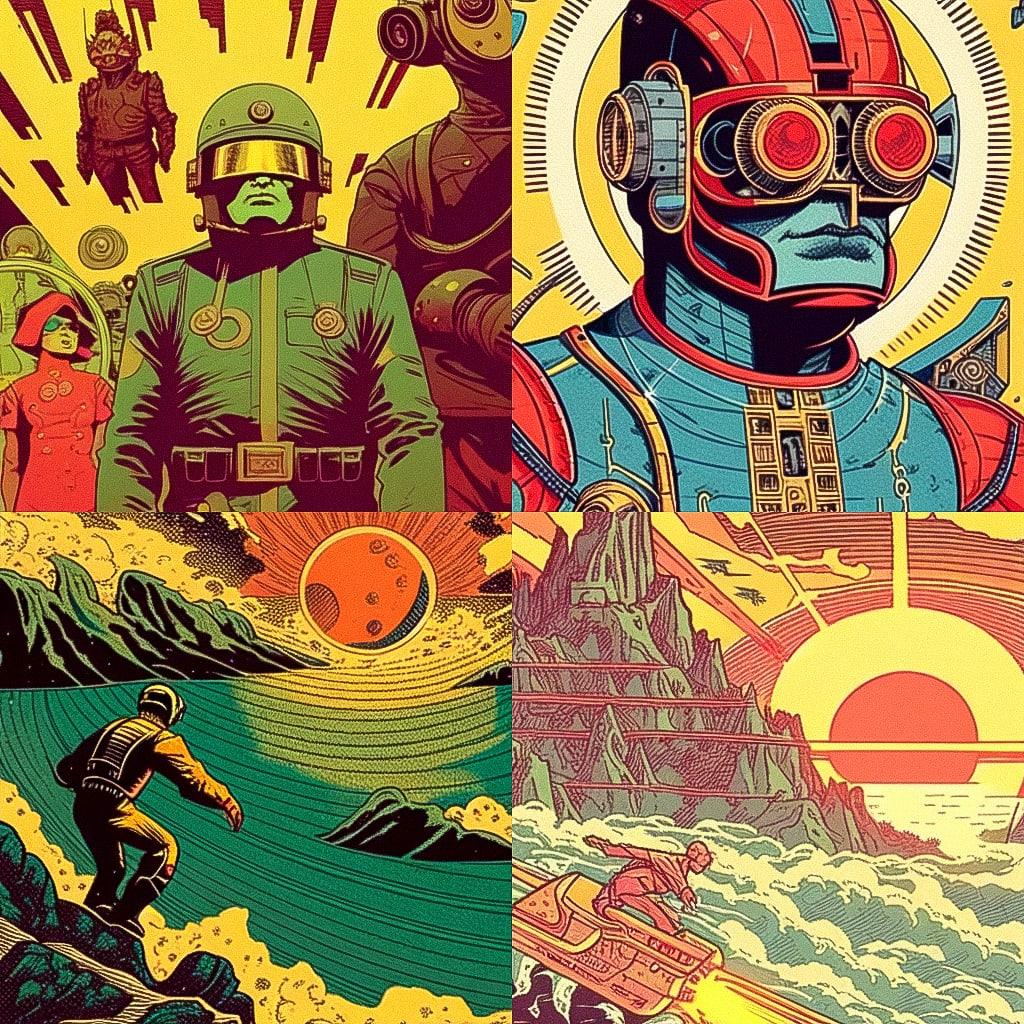 Ed Piskor style, Midjourney Niji 4, render 1 of 4