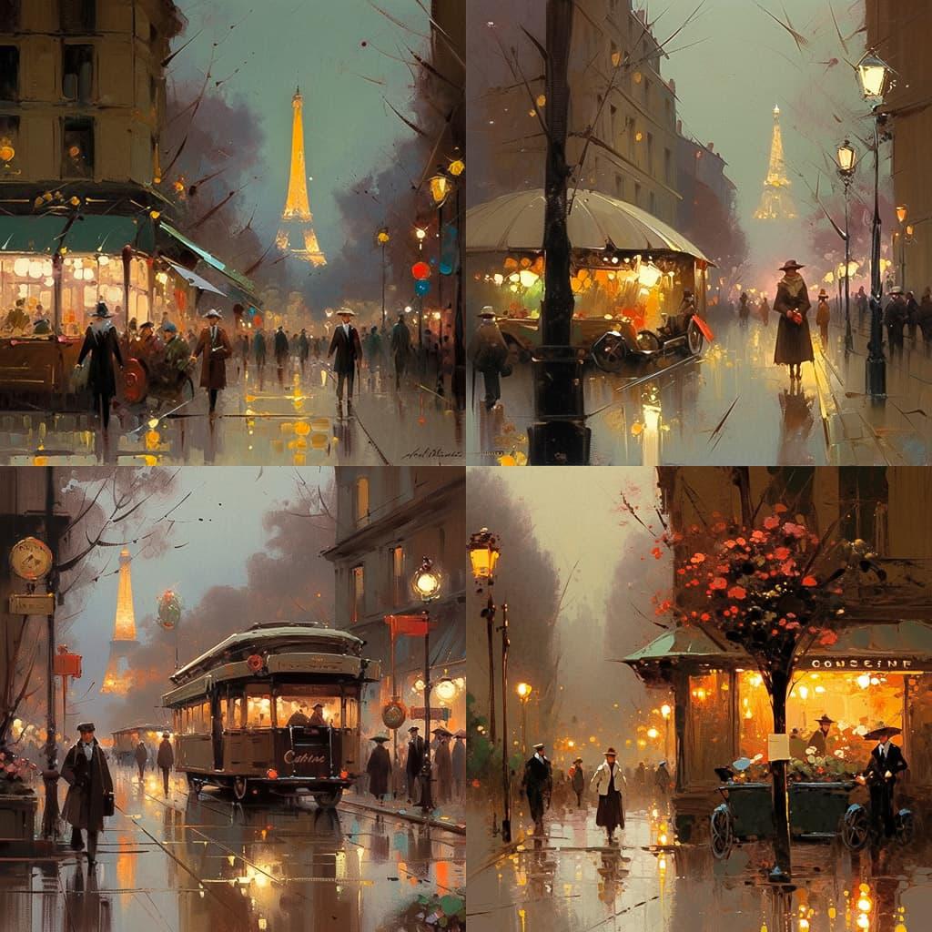 Edouard Cortes style, Midjourney Niji 5, render 1 of 4