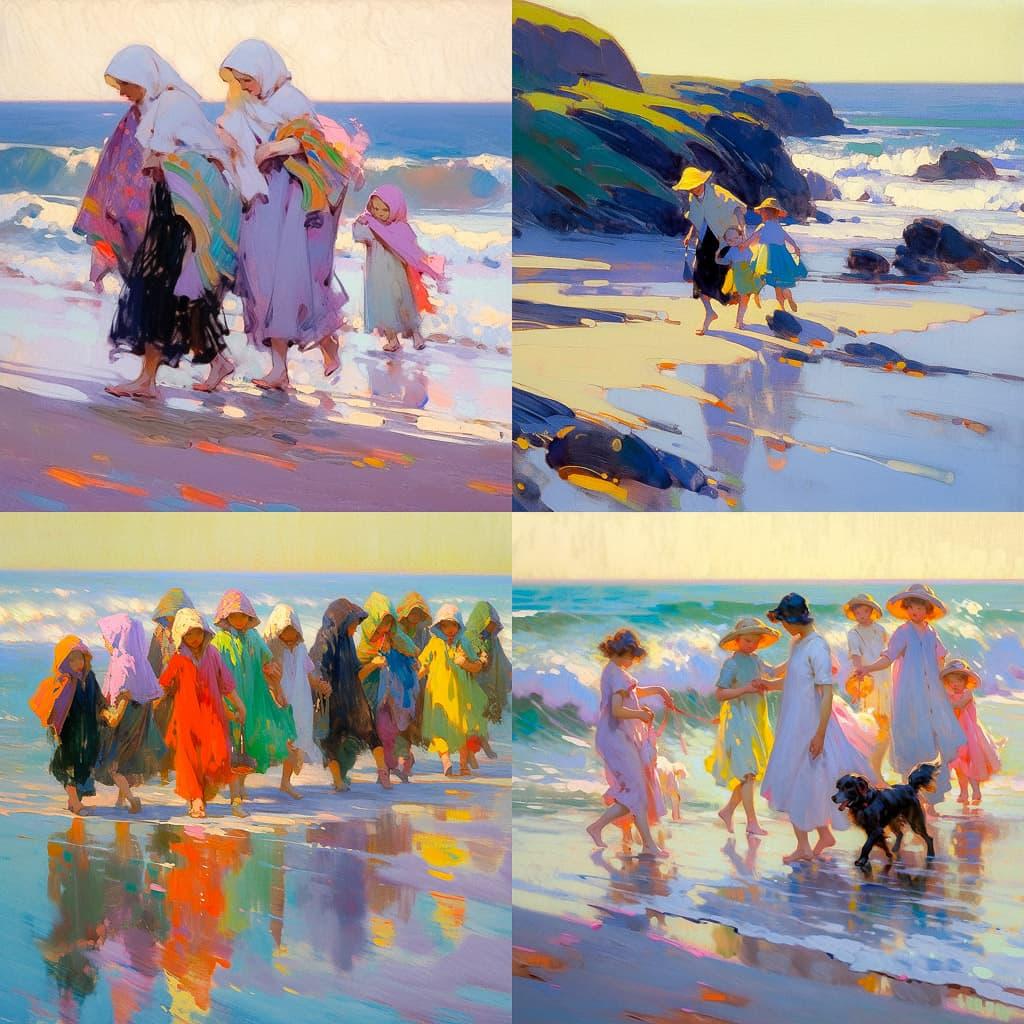 Edward Henry Potthast style, Midjourney Niji 5, render 1 of 4
