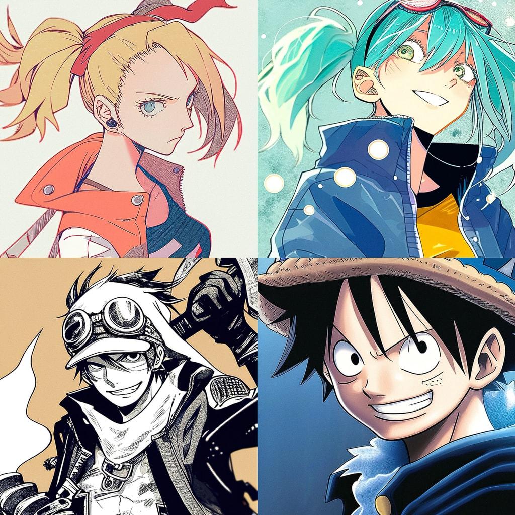 Eiichiro Oda style, Midjourney Niji 4, render 1 of 4