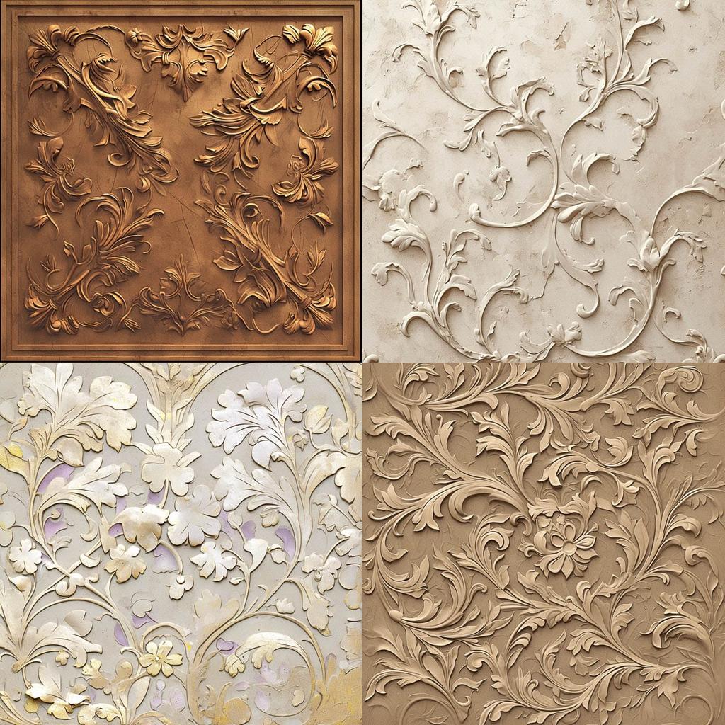 Embossed texture style, Midjourney Niji 6, render 1 of 4