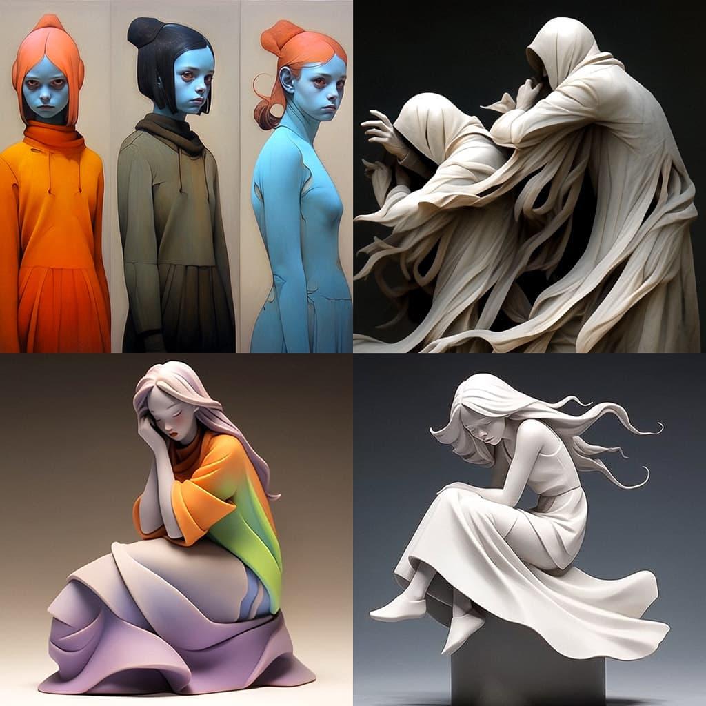 Emil Alzamora style, Midjourney Niji 5, render 1 of 4