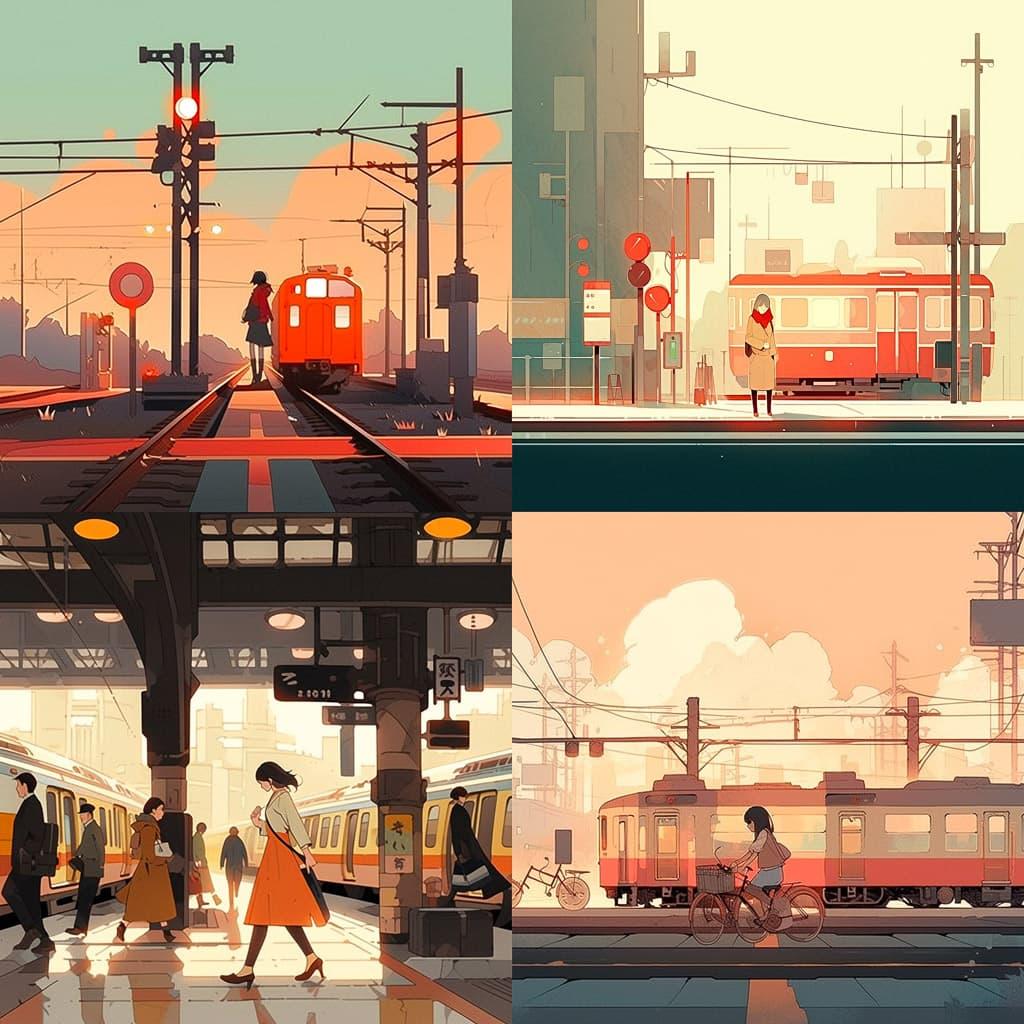 Emiliano Ponzi style, Midjourney Niji 5, render 1 of 4