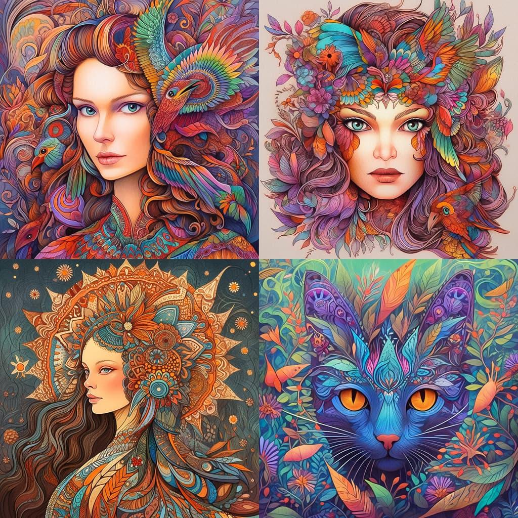 Emily Balivet style, Midjourney Niji 5, render 1 of 4