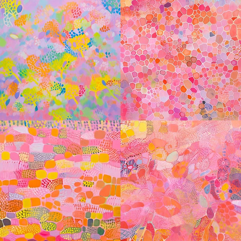 Emily Kame Kngwarreye style, Midjourney Niji 5, render 1 of 4