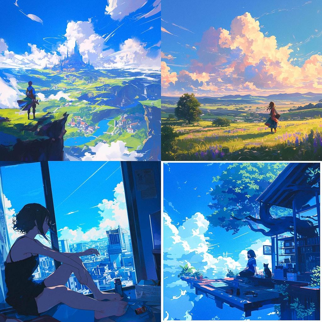 Epic view style, Midjourney Niji 6, render 1 of 4