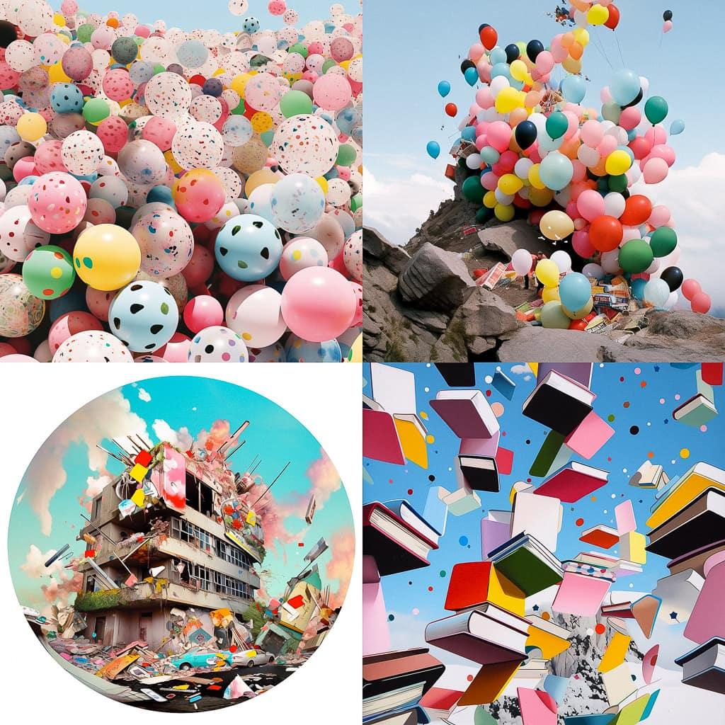 Erik Kessels style, Midjourney Niji 5, render 1 of 4