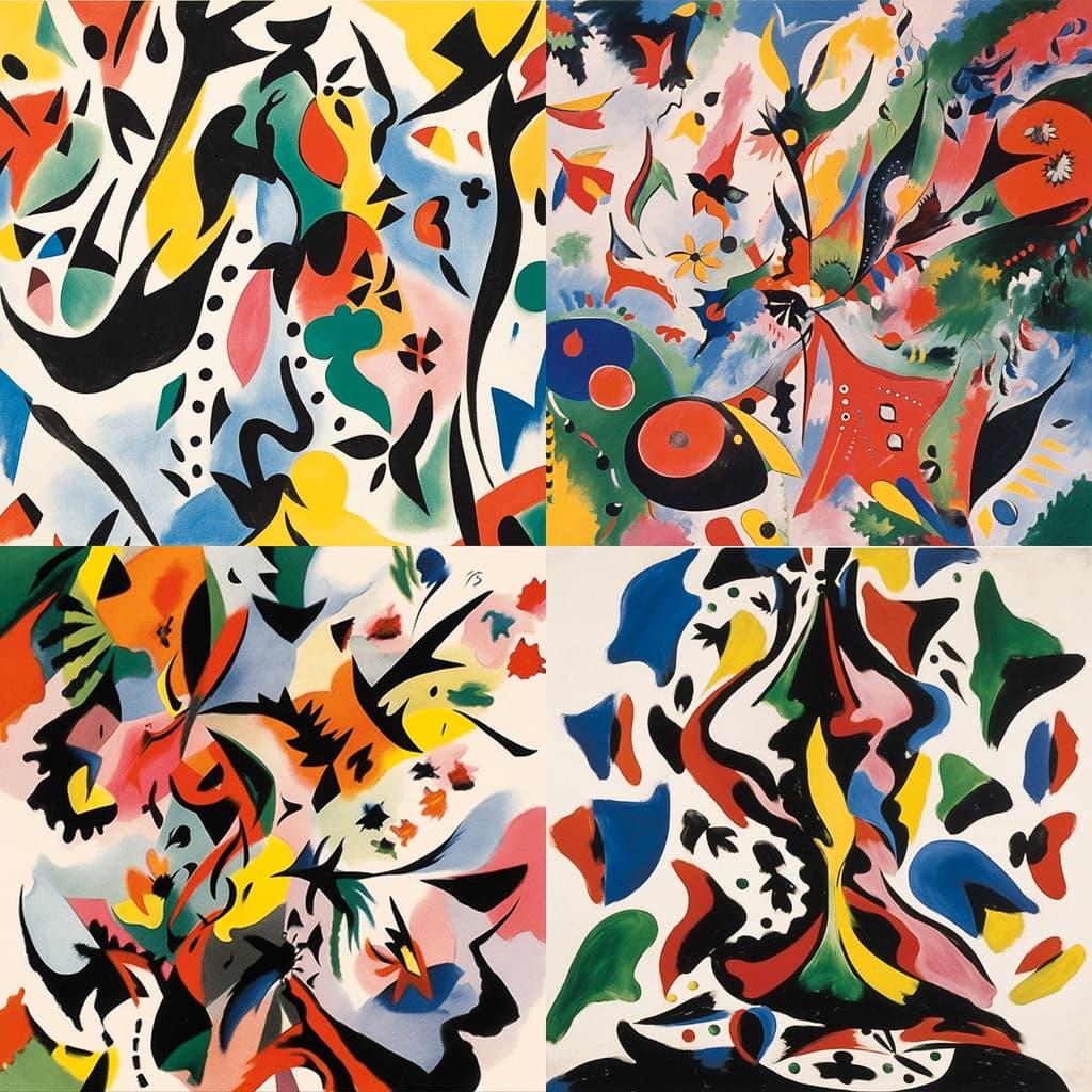 Ernst Wilhelm Nay style, Midjourney Niji 5, render 1 of 4