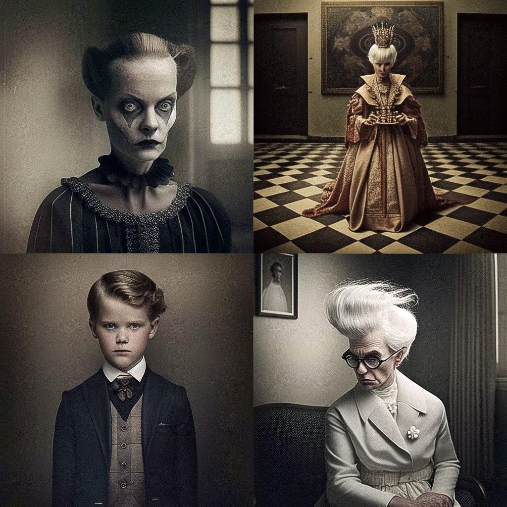 Erwin Olaf style, Midjourney Niji 4, render 1 of 4