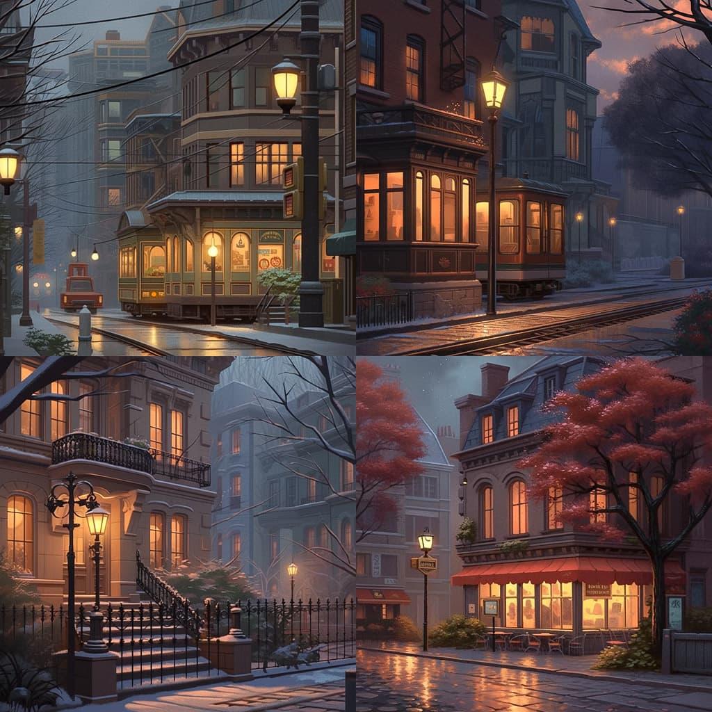 Evgeny Lushpin style, Midjourney Niji 5, render 1 of 4