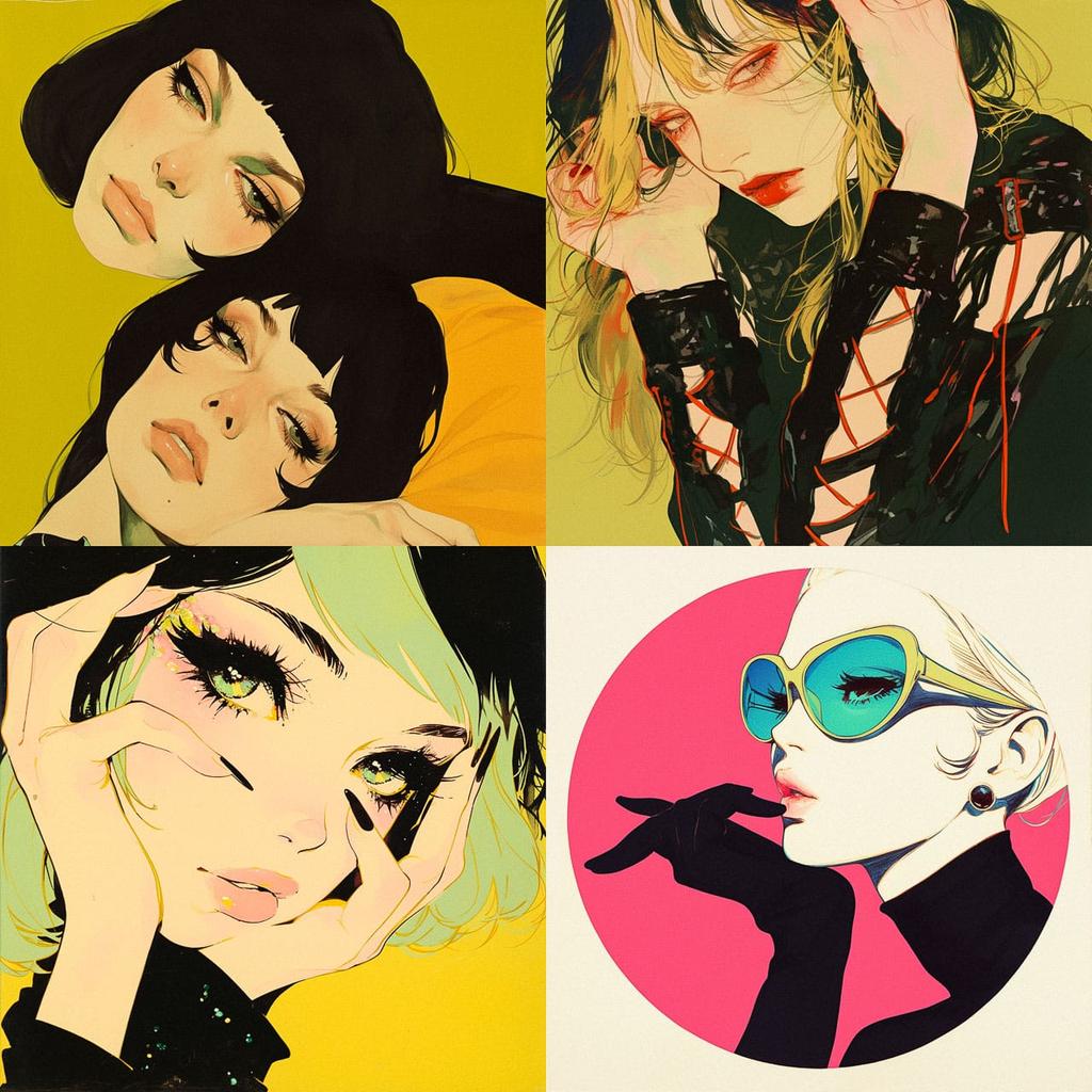 Ezra Petronio style, Midjourney Niji 5, render 1 of 4
