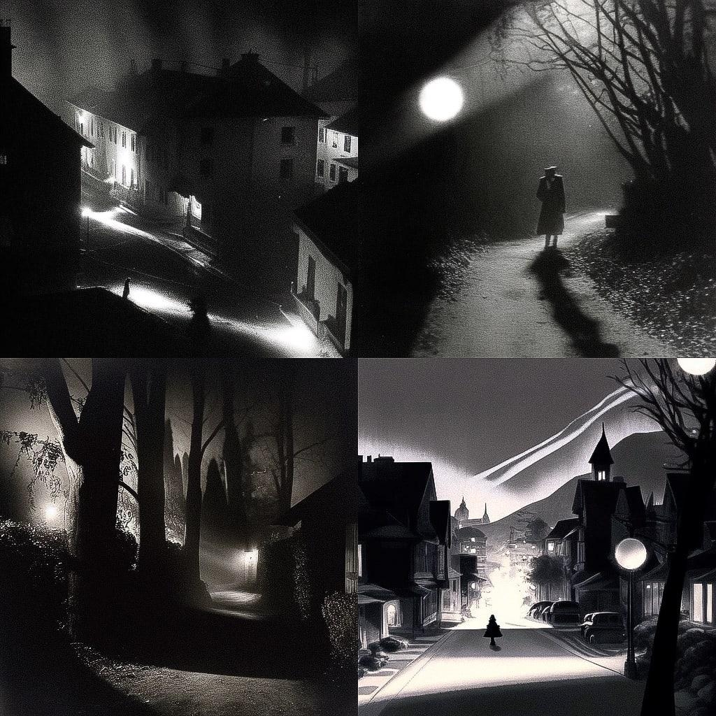 F.W. Murnau style, Midjourney Niji 4, render 1 of 4