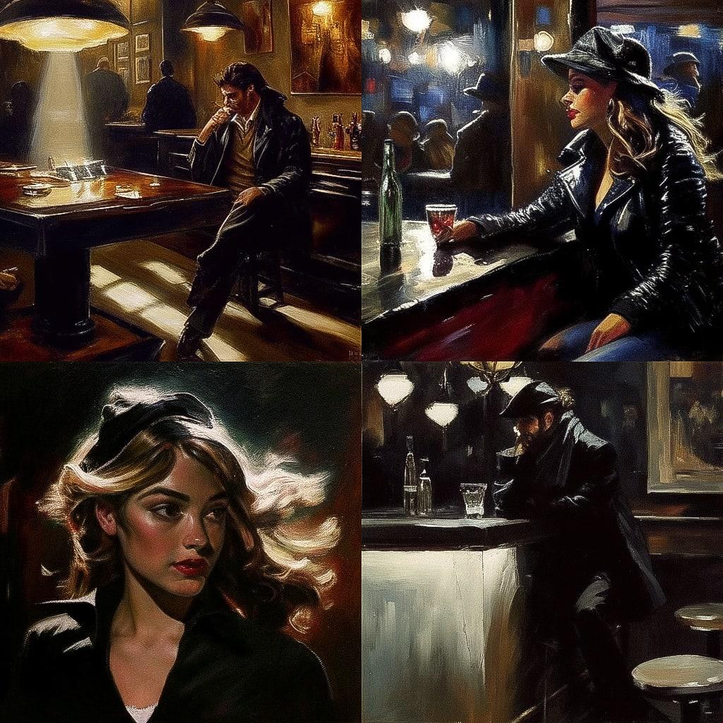 Fabian Perez style, Midjourney Niji 4, render 1 of 4