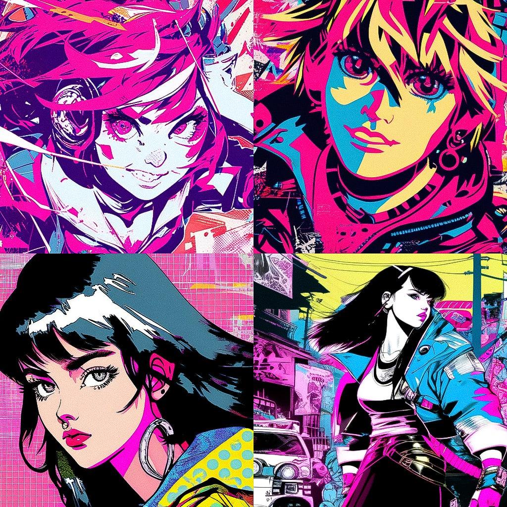 FAILE style, Midjourney Niji 4, render 1 of 4