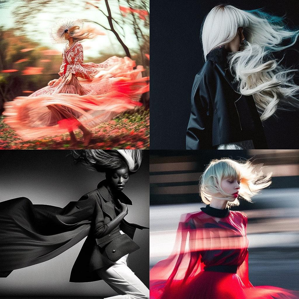 Fashion photography style, Midjourney Niji 4, render 1 of 4