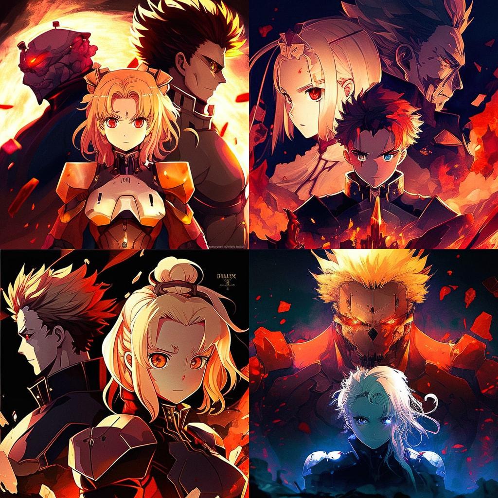 FateZero style, Midjourney Niji 4, render 1 of 4