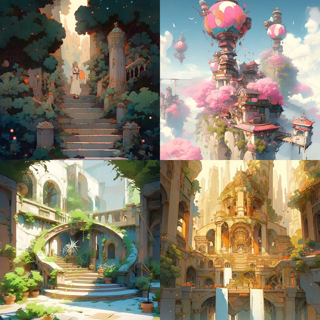 Ferdinand Knab style, Midjourney Niji 5, render 1 of 4