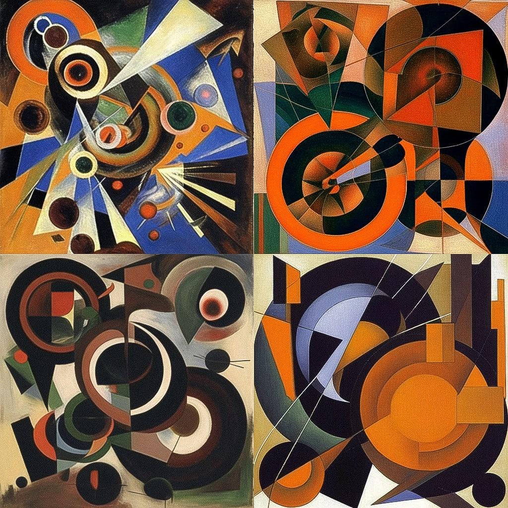 Francis Picabia style, Midjourney Niji 4, render 1 of 4