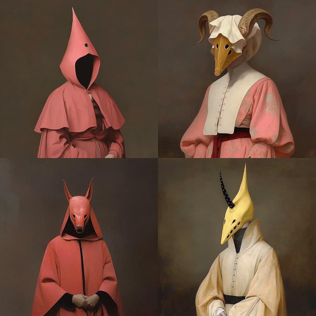 Francisco de Zurbaran style, Midjourney Niji 5, render 1 of 4