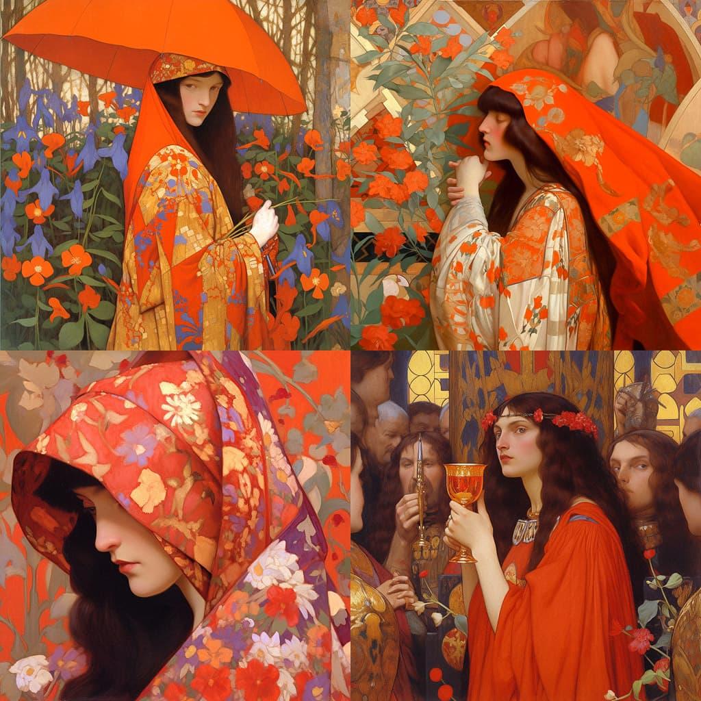 Frank Cadogan Cowper style, Midjourney Niji 5, render 1 of 4