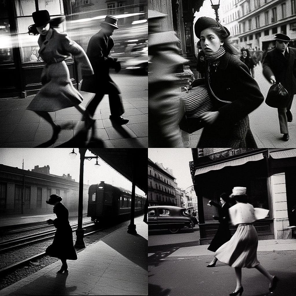 Frank Horvat style, Midjourney Niji 4, render 1 of 4