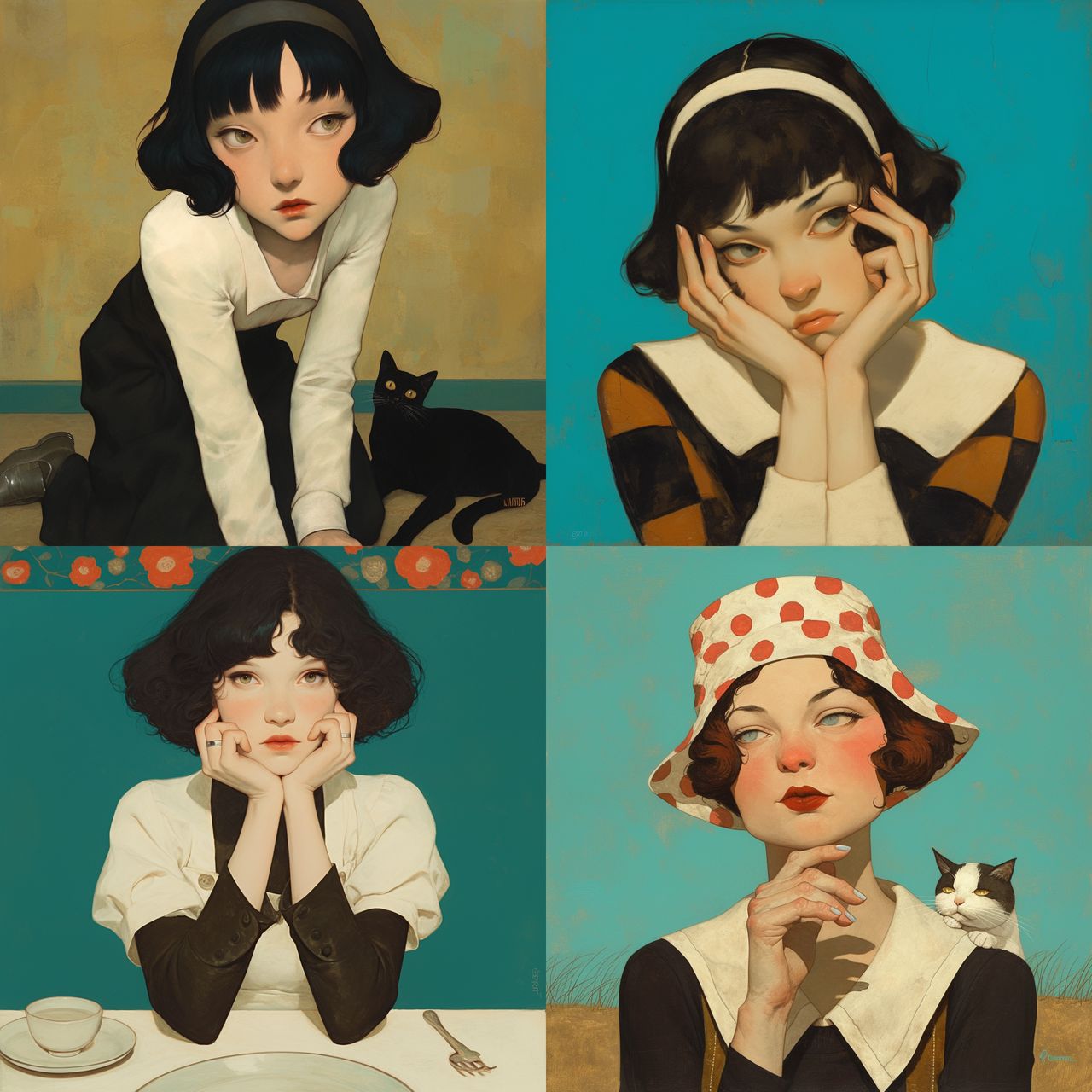 Fred Calleri style, Midjourney Niji 6, render 1 of 4