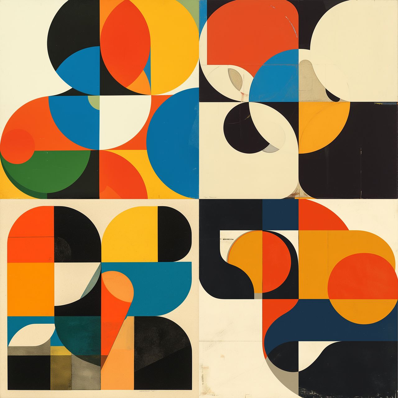 Frederick Hammersley style, Midjourney Niji 6, render 1 of 4