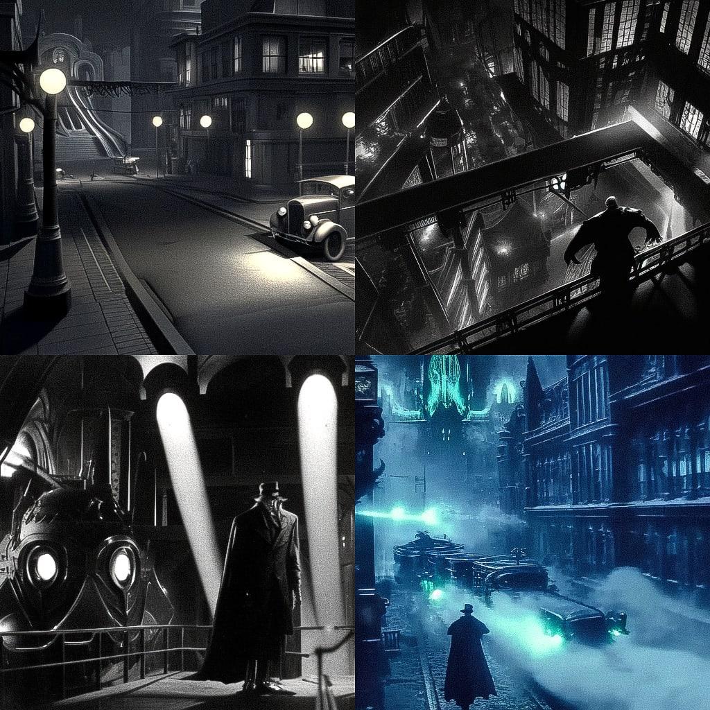 Fritz Lang style, Midjourney Niji 4, render 1 of 4