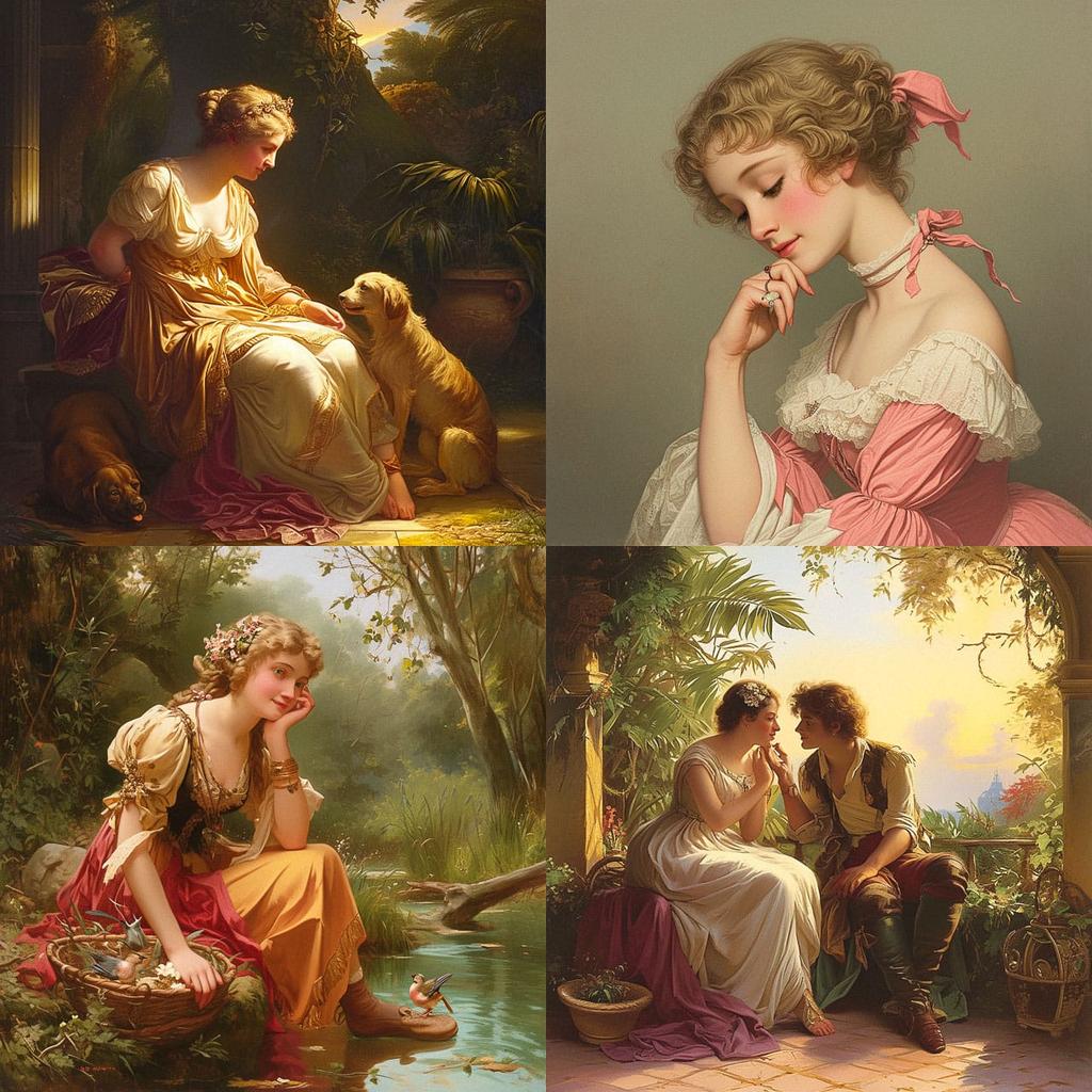 Fritz Zuber-Buhler style, Midjourney Niji 6, render 1 of 4