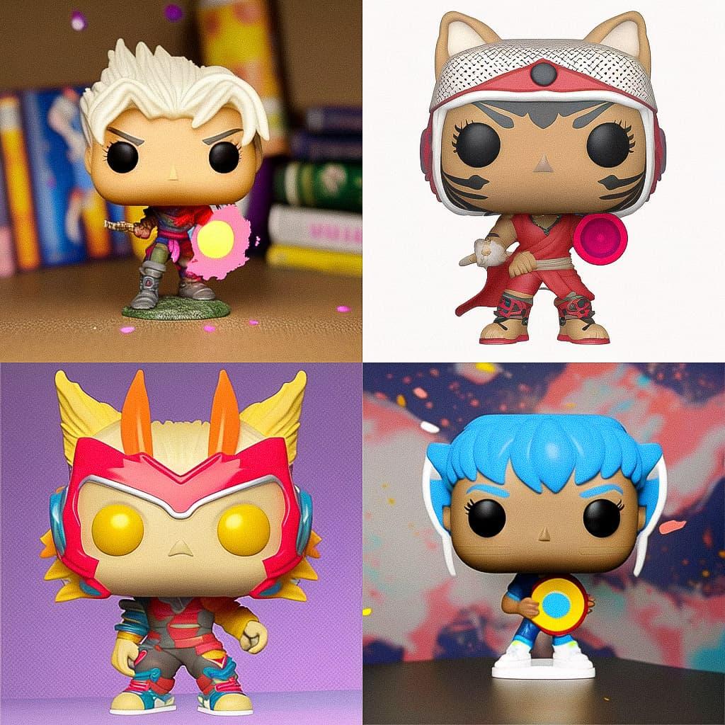Funko Pop style, Midjourney Niji 5, render 1 of 4