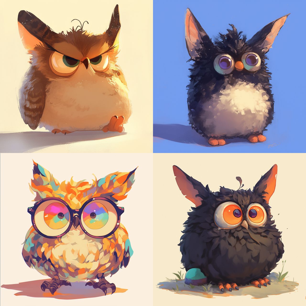 Furby style, Midjourney Niji 6, render 1 of 4