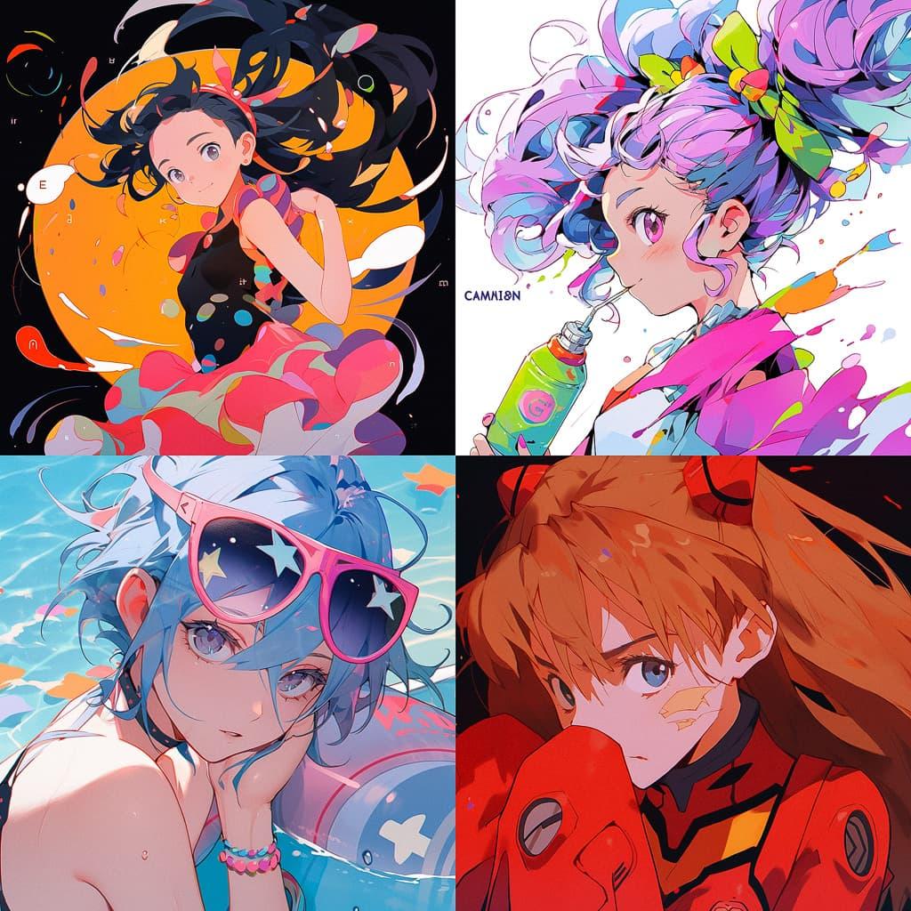 Gainax style, Midjourney Niji 5, render 1 of 4