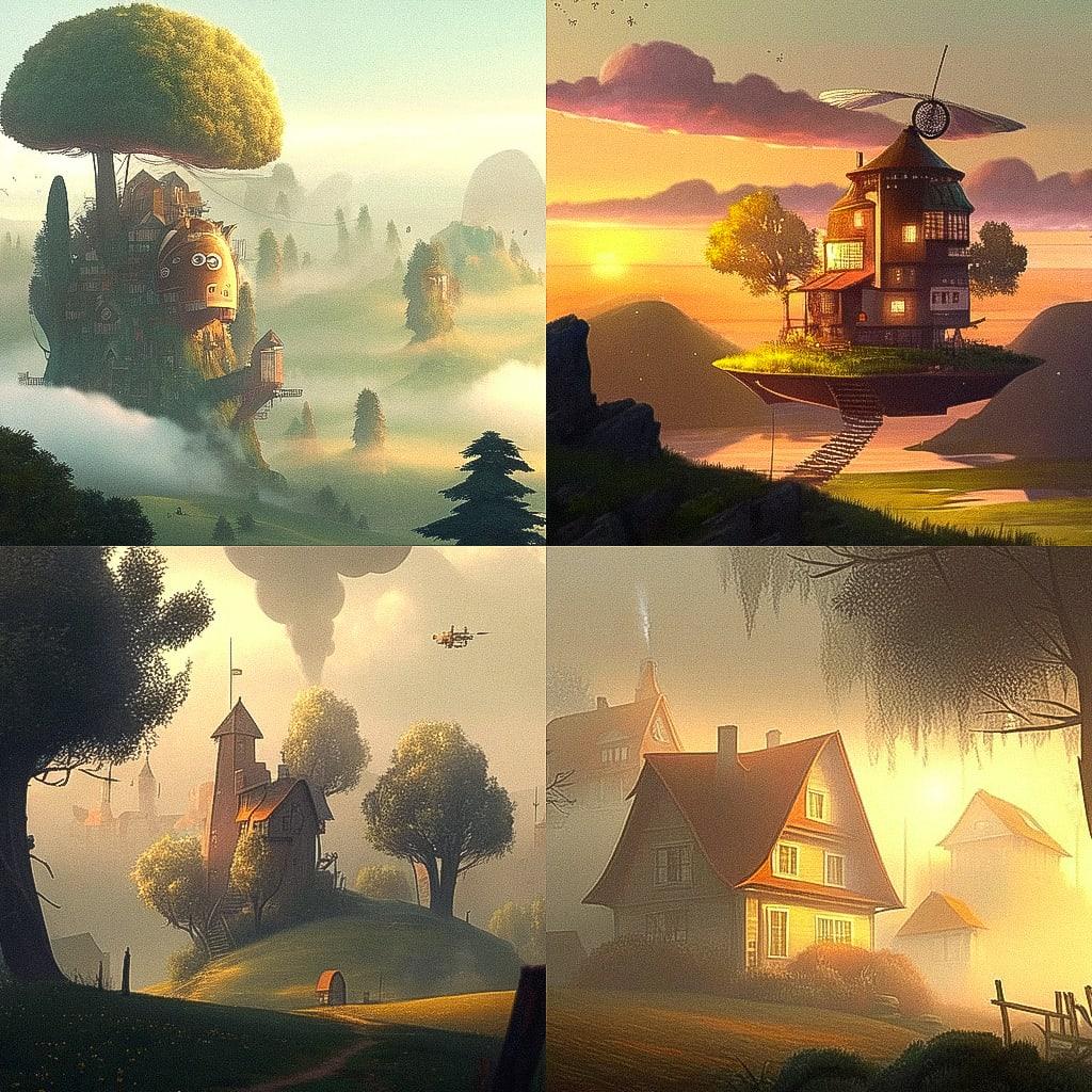 Gediminas Pranckevicius style, Midjourney Niji 4, render 1 of 4