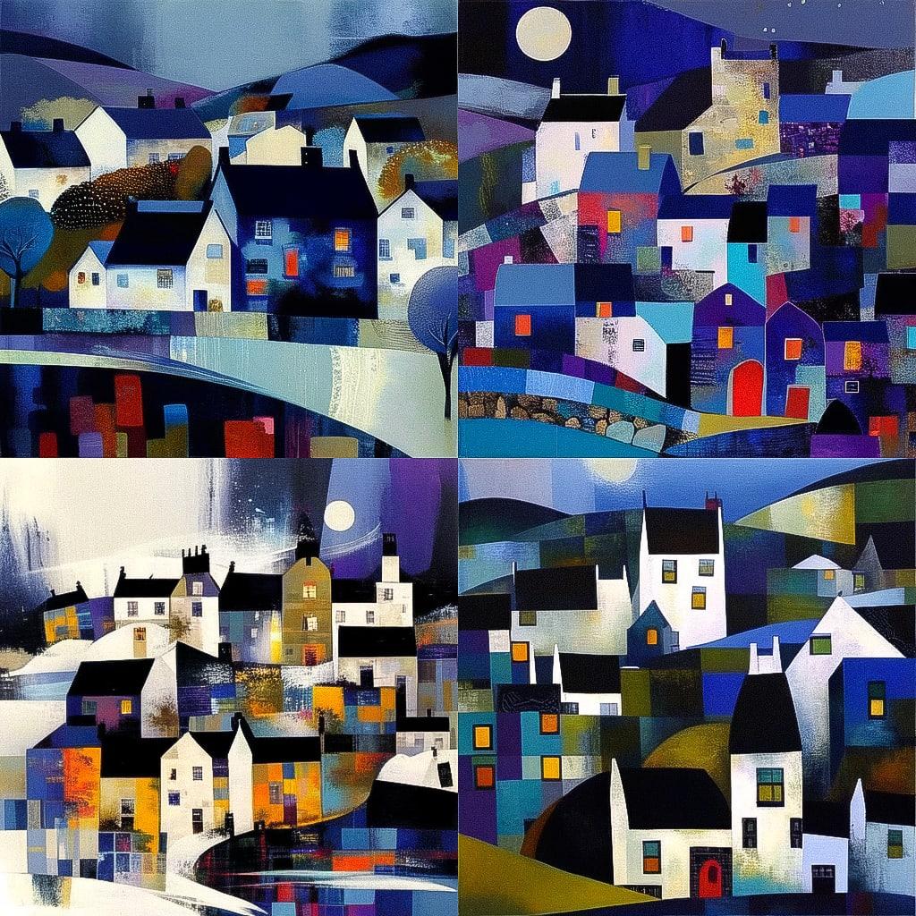George Birrell style, Midjourney Niji 4, render 1 of 4