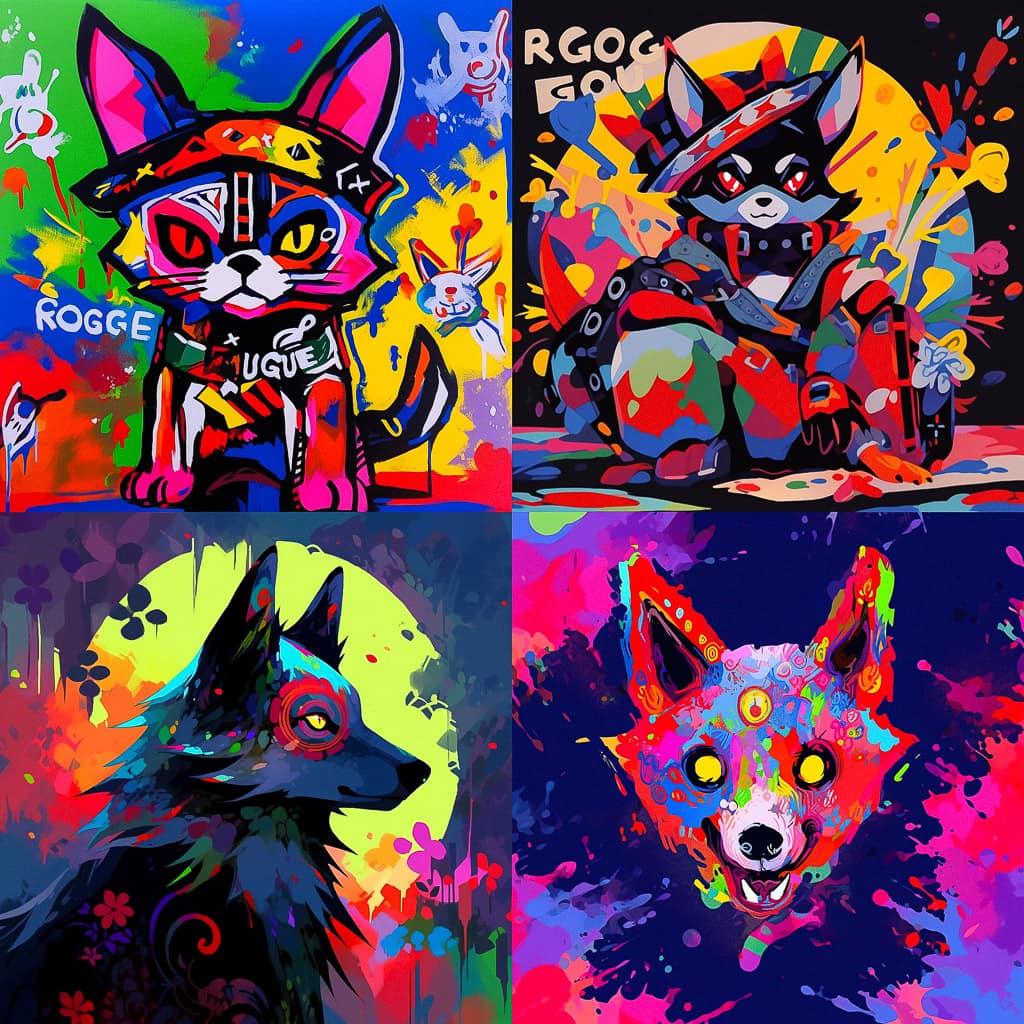 George Rodrigue style, Midjourney Niji 5, render 1 of 4
