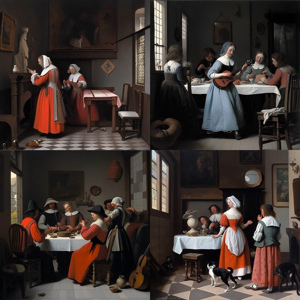 Gerard ter Borch style, Midjourney Niji 5, render 1 of 4