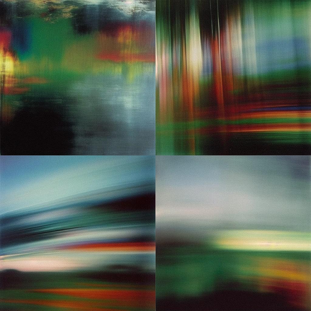 Gerhard Richter style, Midjourney Niji 4, render 1 of 4