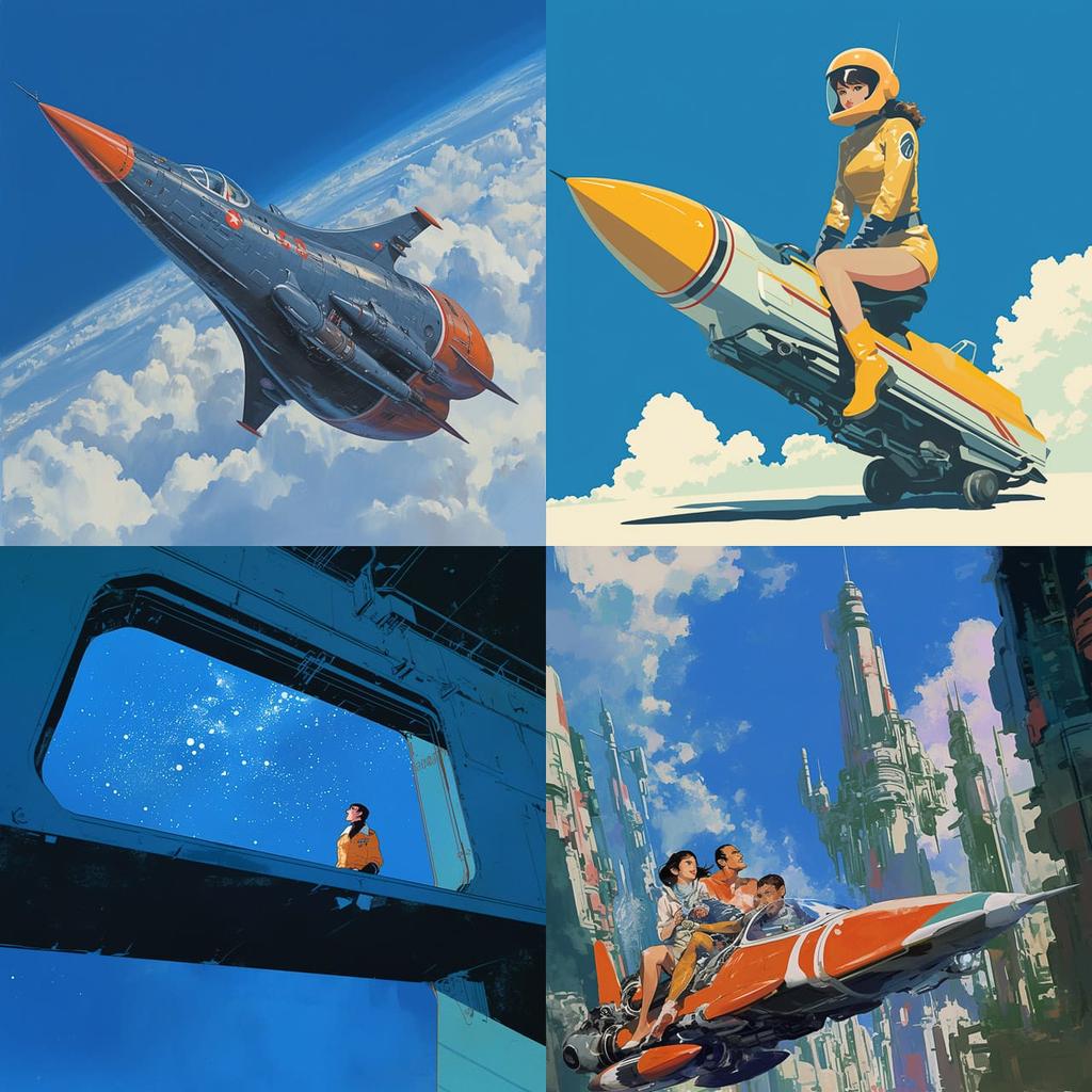 Gerry Anderson style, Midjourney Niji 6, render 1 of 4