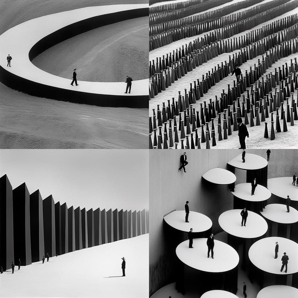 Gilbert Garcin style, Midjourney Niji 5, render 1 of 4