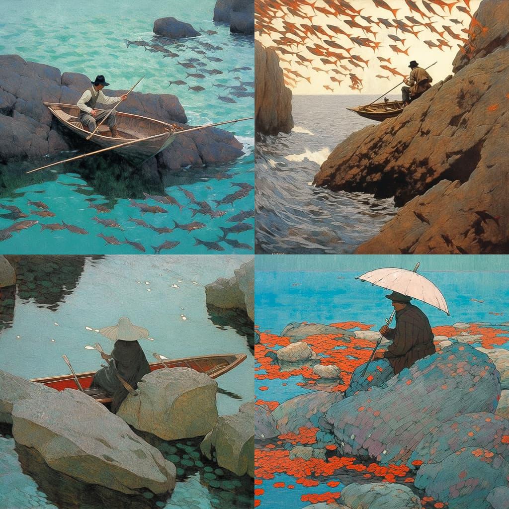 Giovanni Segantini style, Midjourney Niji 5, render 1 of 4