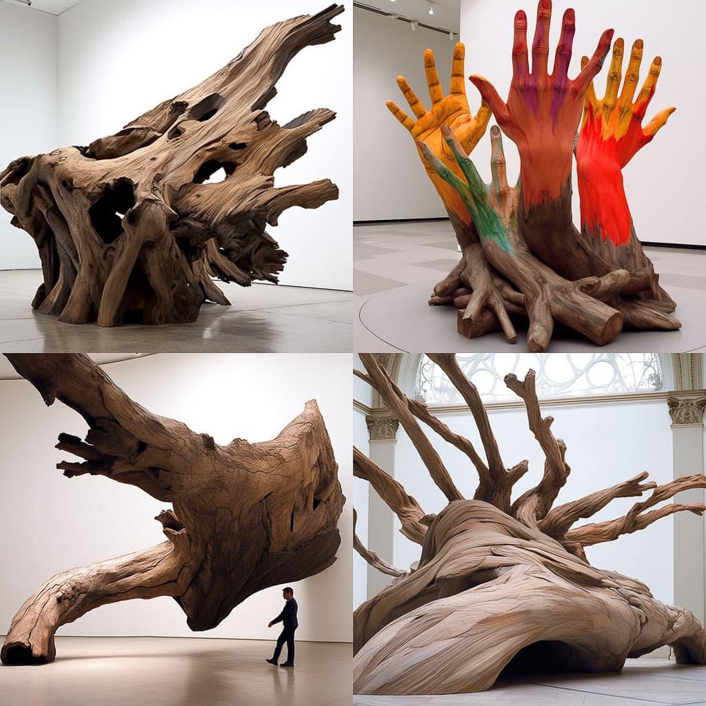 Giuseppe Penone style, Midjourney Niji 5, render 1 of 4