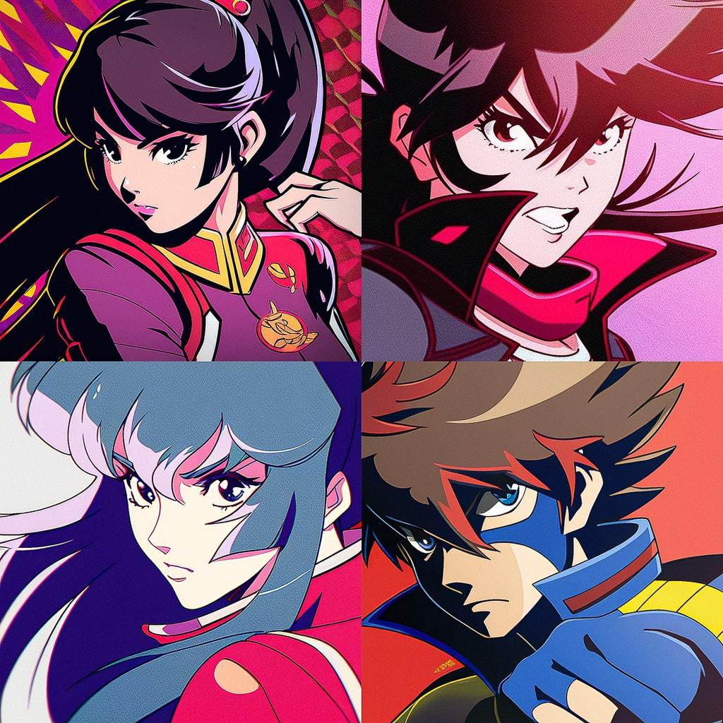 Go Nagai style, Midjourney Niji 4, render 1 of 4