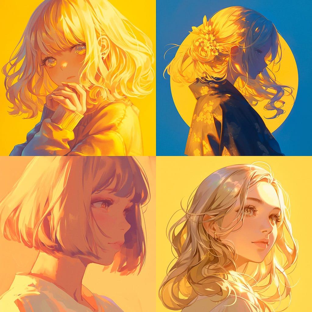 Golden hour style, Midjourney Niji 6, render 1 of 4